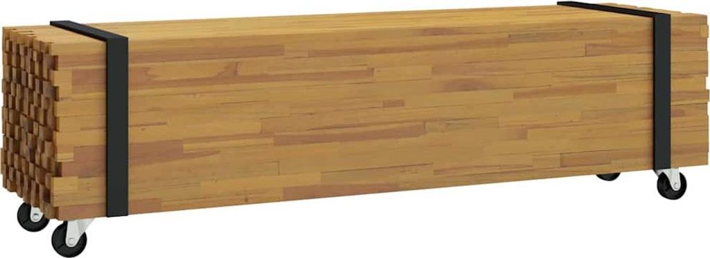 TV-Ständer Braun 110 x 30 x 30 cm Massivholz Teak