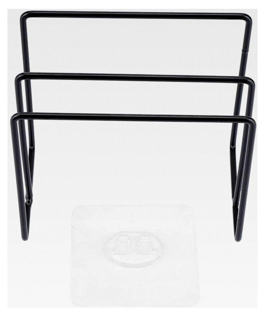 Schneidebrett Halter für Wandmontage, selbstklebender Topfdeckelhalter und Aufbewahrungshalter für die Küche (Schwarz)