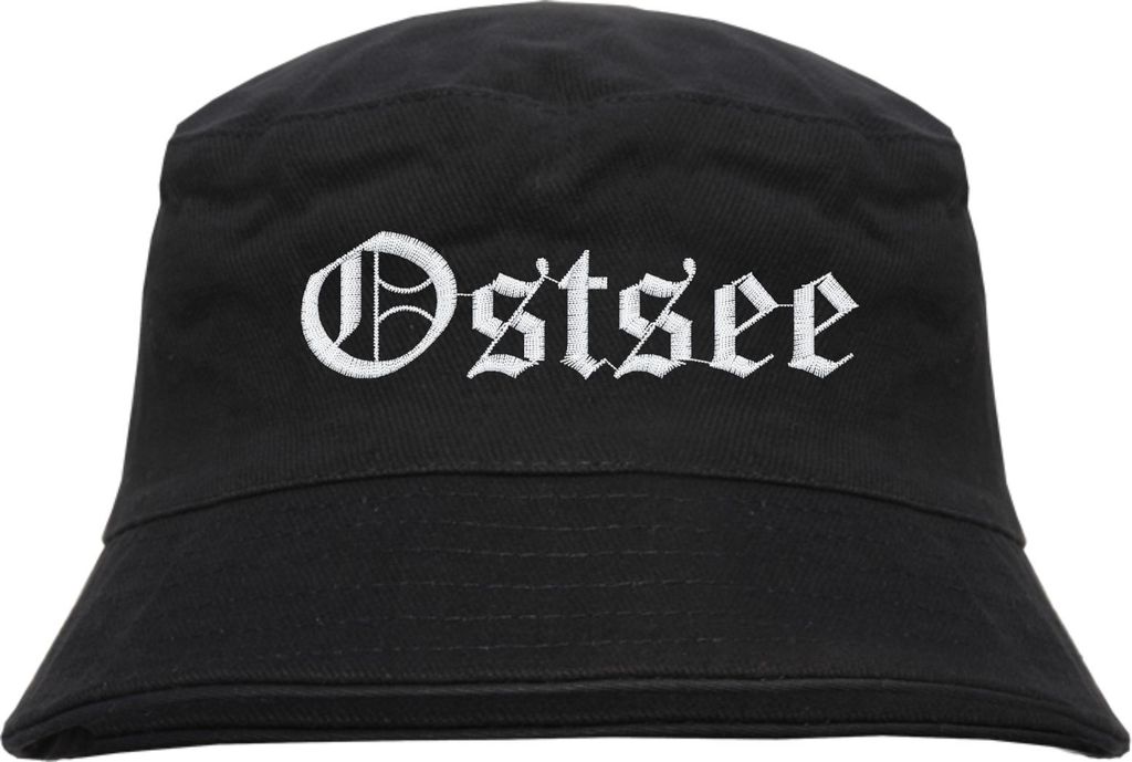 Ostsee Fischerhut - Altdeutsch - bestickt -  Bucket Hat Produktbild 