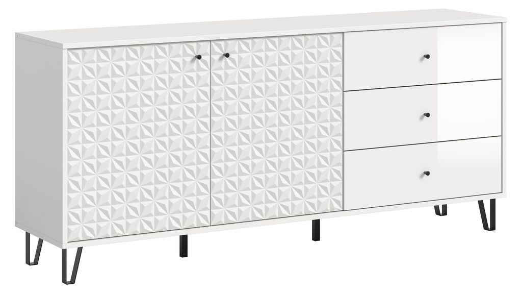 Sideboard >Prisma< in Weiß - 170x76x40cm (BxHxT)