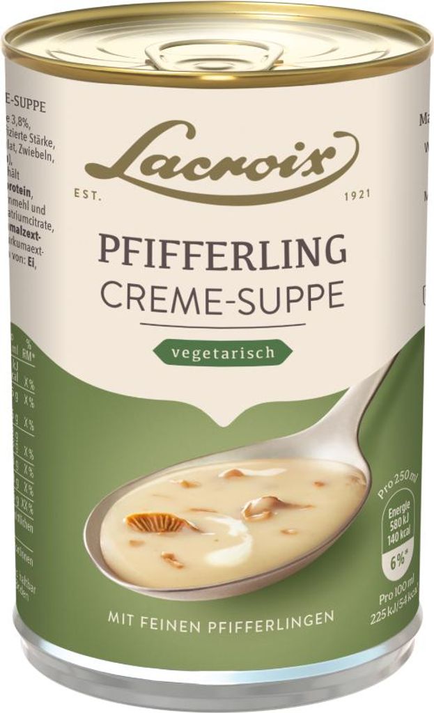 Lacroix Pfifferling Creme Suppe fein mit Pfifferlingen Produktbild 
