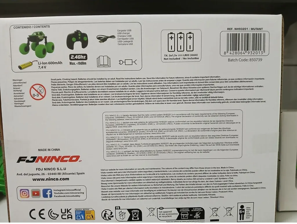 Véhicule télécommandé Ninco Mutant 1:16, voiture robuste antichoc