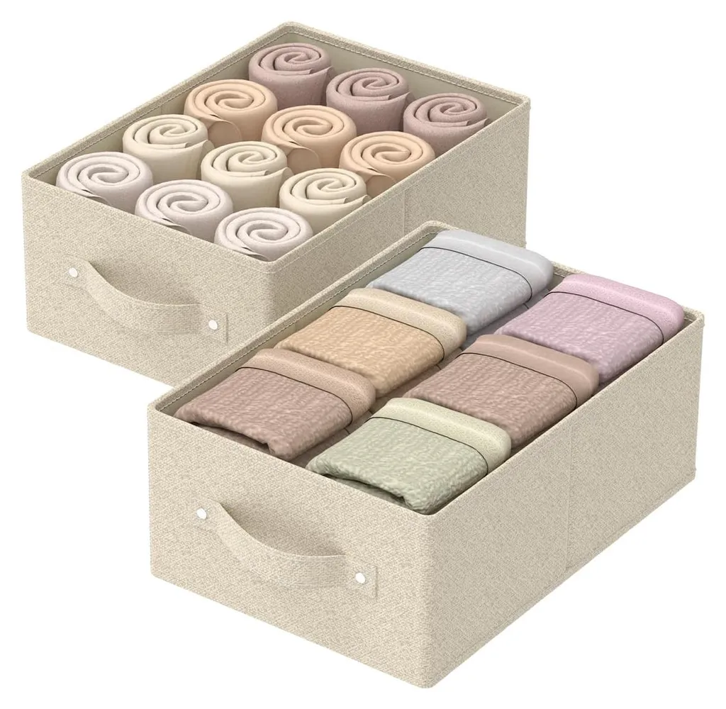 Stop au désordre : lot de 2 bacs de rangement pliables pour trier vos tiroirs