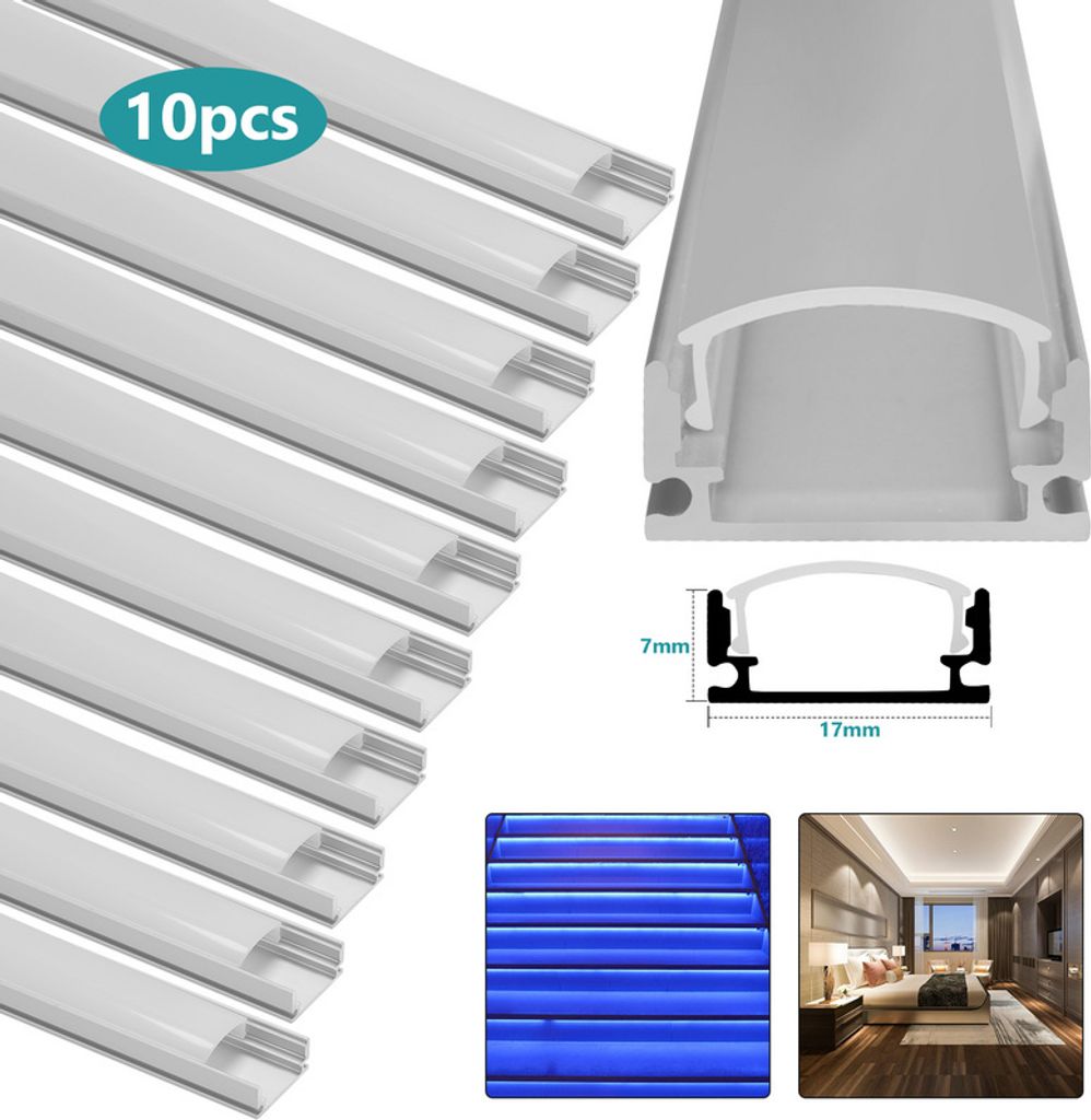 Jopassy 10x1m LED hliníkový profil LED hliníkový profil Obrázek produktu 9