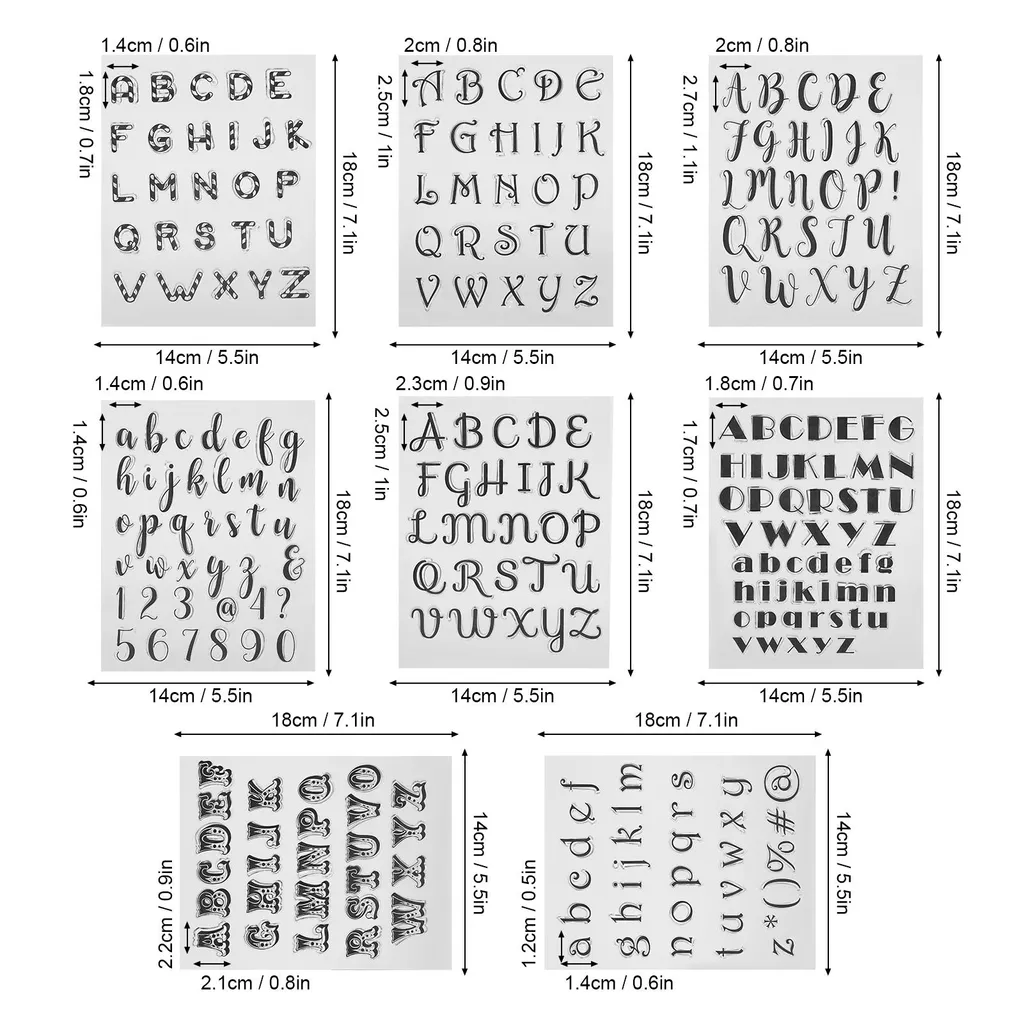 Set Di 11 Timbri In Silicone Con Blocco – Frasi In Tedesco, Dimensioni 10x10 Cm, Per Scrapbooking E Card Making