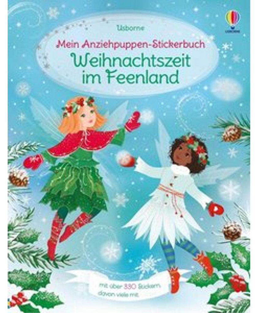 Mein Anziehpuppen-Stickerbuch: Weihnachtszeit im Feenland Image du produit 