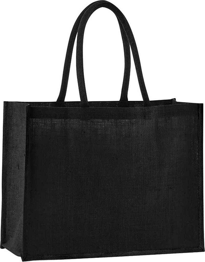 Westford Mill - Tragetasche "Classic", Gestärkte Jute RW10055 (Einheitsgröße) (Schwarz)