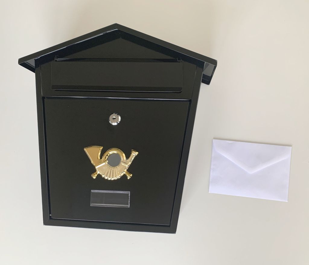 VOREL Briefkasten Graphit mit 2 Schlüsseln - 370x320x105 mm Produktbild 2