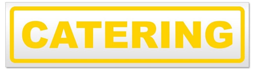 Kiwistar - Autoaufkleber - Gelb - 60 x 16 cm - Catering - Hinweis Aufkleber Sticker für Auto, Kfz, Fahrrad, PKW, LKW