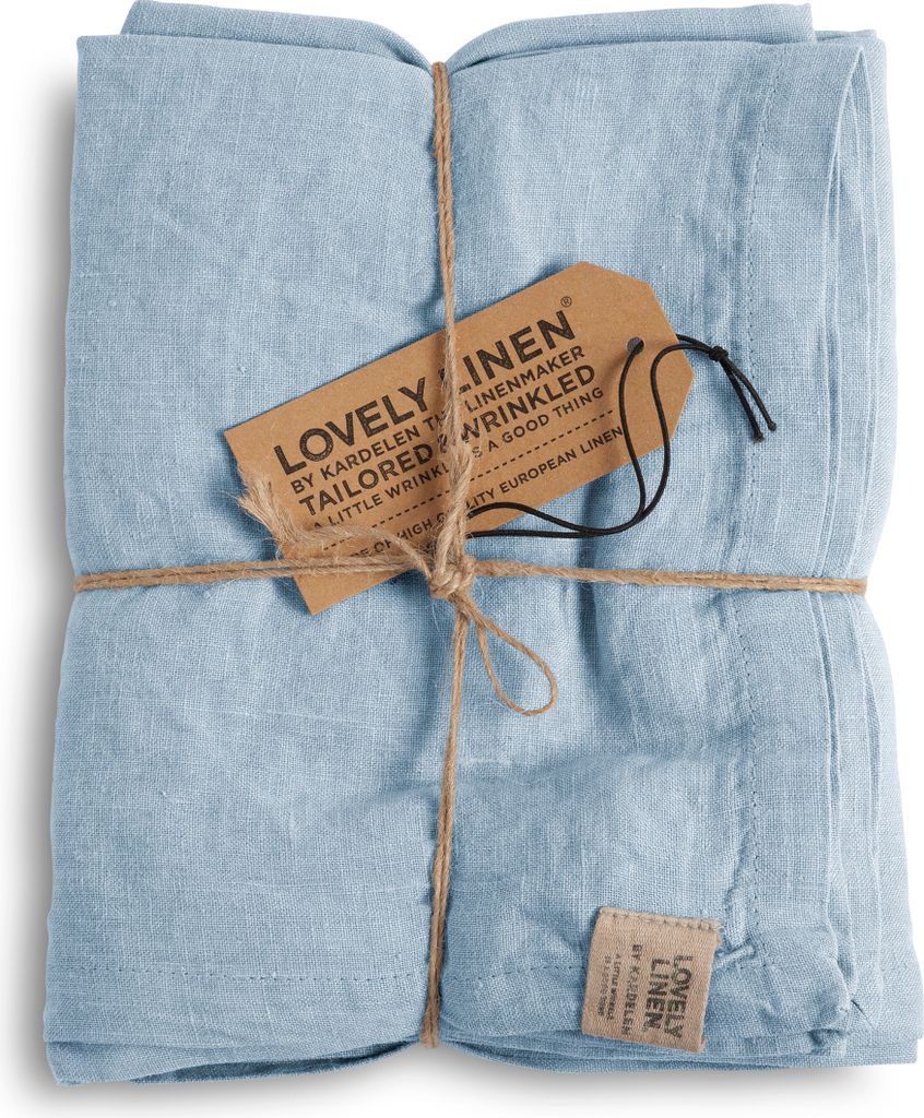 Lovely Linen Linen Misty Tischläufer Leinen sky 45 x 150 cm