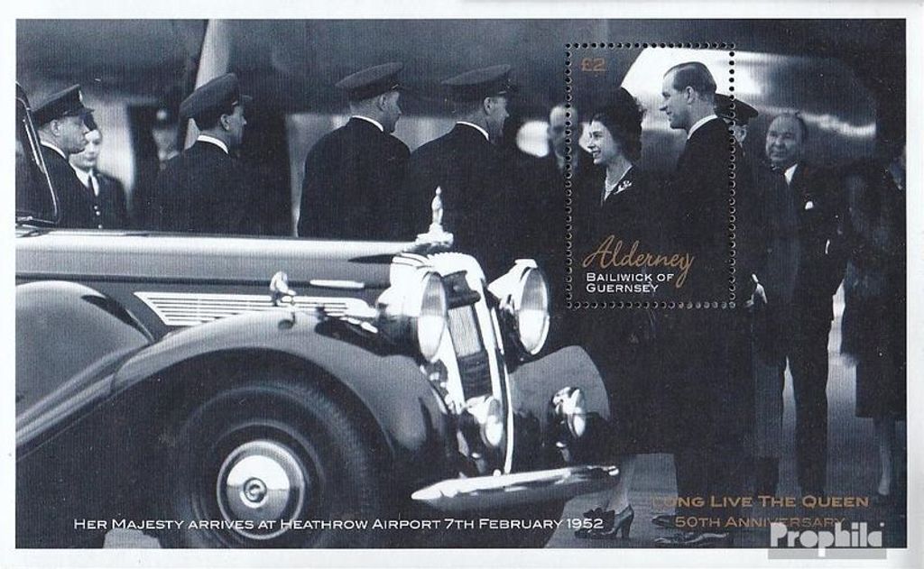 Briefmarken GB - Alderney 2002 Mi Block11 (kompl.Ausg.) postfrisch Königin Elisabeth II.