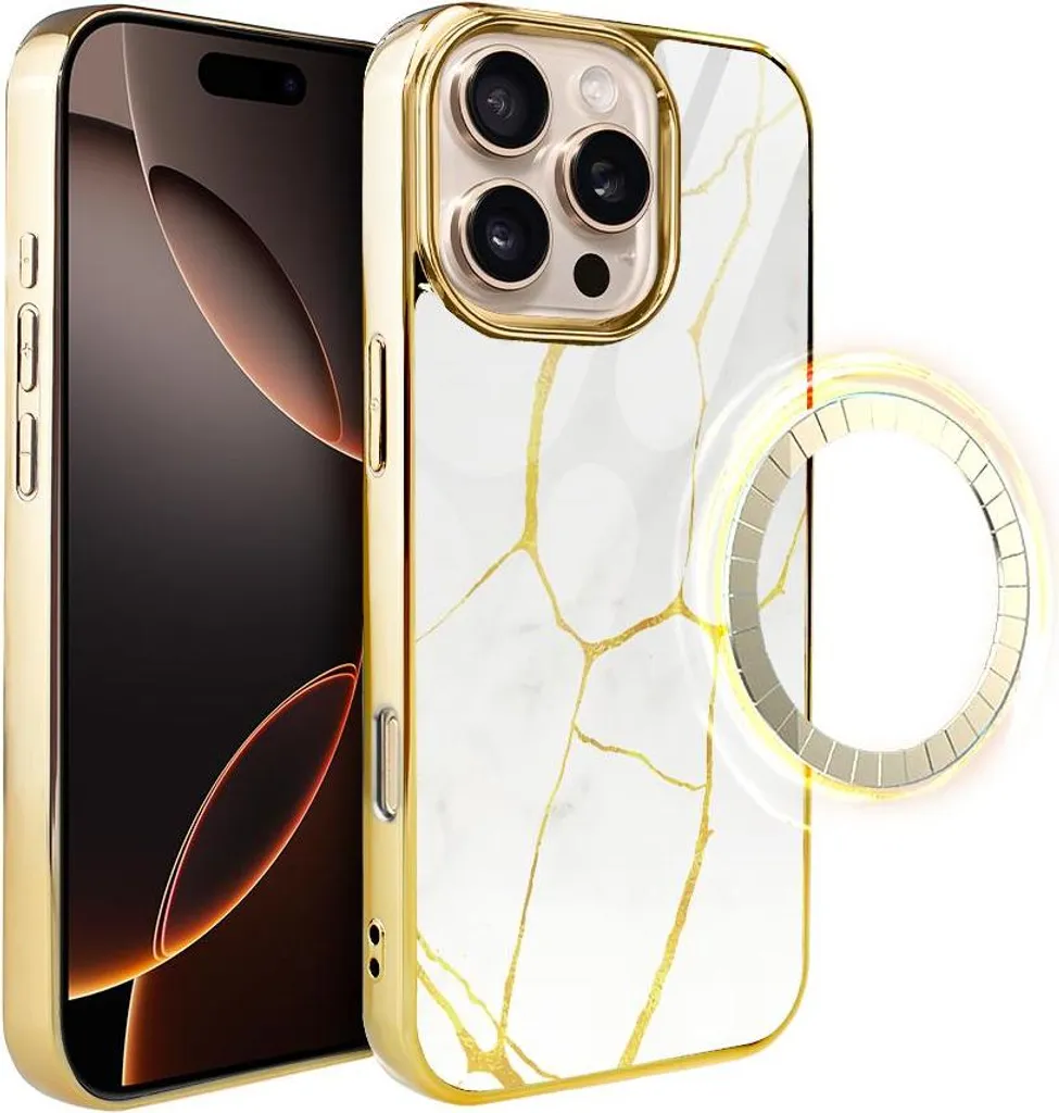 Protection iPhone 16 Pro Max MagSafe Style Kintsugi pour Charge Rapide