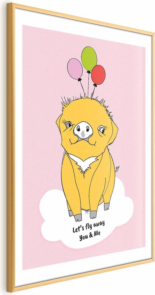 Posterpapier Poster - Sky Pig 21x30 cm Für Kinder e-A-0112-ao-a