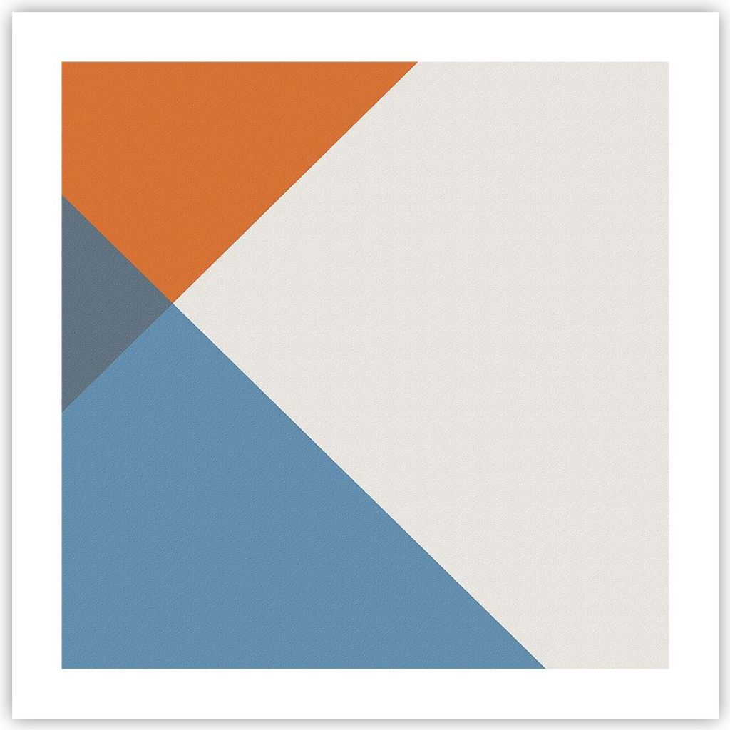 Poster - Poster ohne Rahmen - Vier die Farben Abstraktion - 50x50 cm - Wand Bild - Wanddeko - Wandbilder - Kunstposter - Wandposter - Bilder - Kuns...