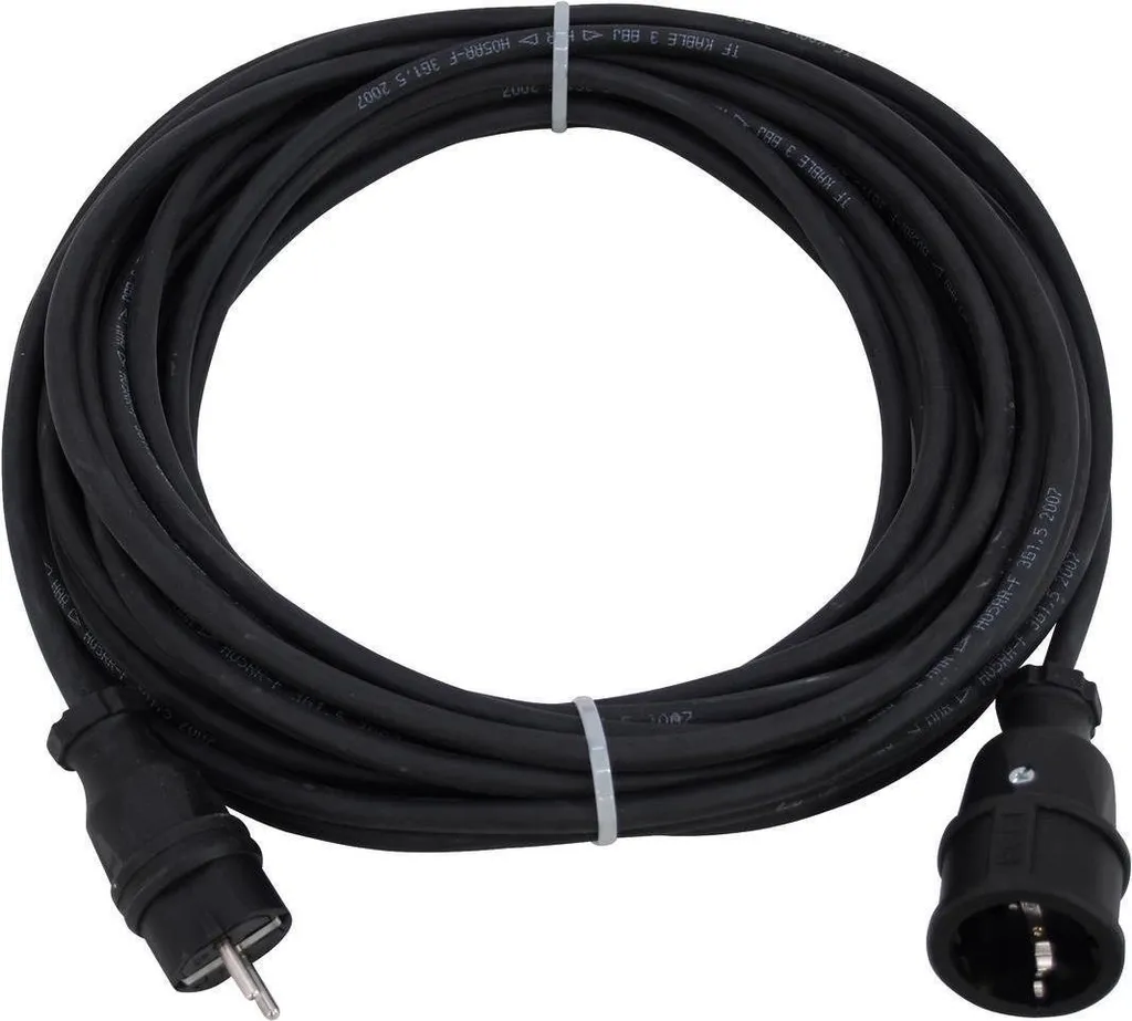Prolunga PSSO 3x1.5 15m Professionale Nera | Cavo Eventi H07RN-F 30245708