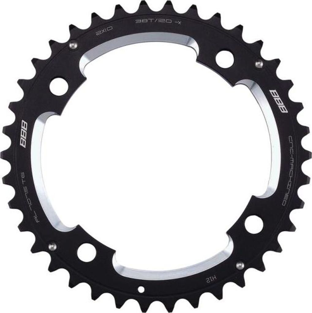 BBB Cycling Kettenblatt MTB Gear comp. 38T 120 mm anthrazit - präziser Antrie...