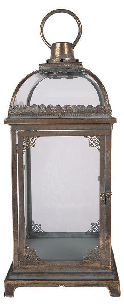 Clayre & Eef Laterne 20x20x48 cm Braun Metall