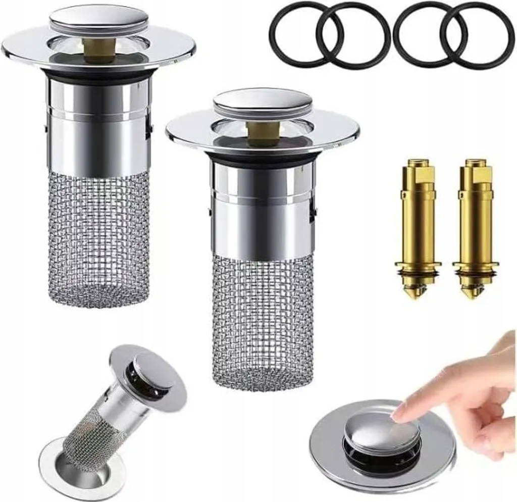 Rénovation lavabo : bouchon d'étanchéité 34-40 mm acier lot de 2 pcs