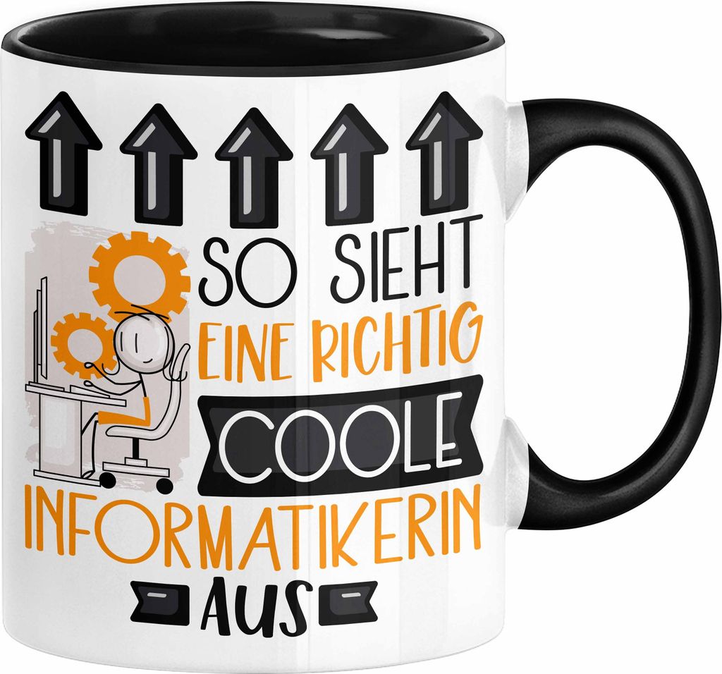 Informatikerin Geschenk Tasse Geschenkidee für Informatikerin Geburtstag Weihnachten Spruch So Sieht Eine Richtig Coole Informatikerin Aus Kaffee-...