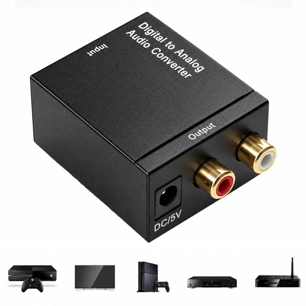 D02C Digital-Analog Audio Konverter DAC – Optisch Toslink & Produktbild 