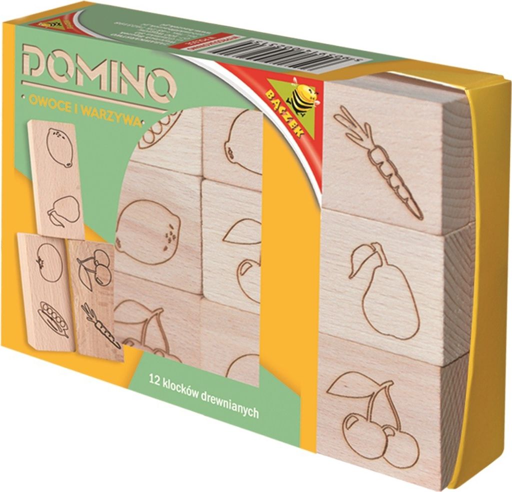 Hölzerne Dominosteine - Obst und Gemüse 02315