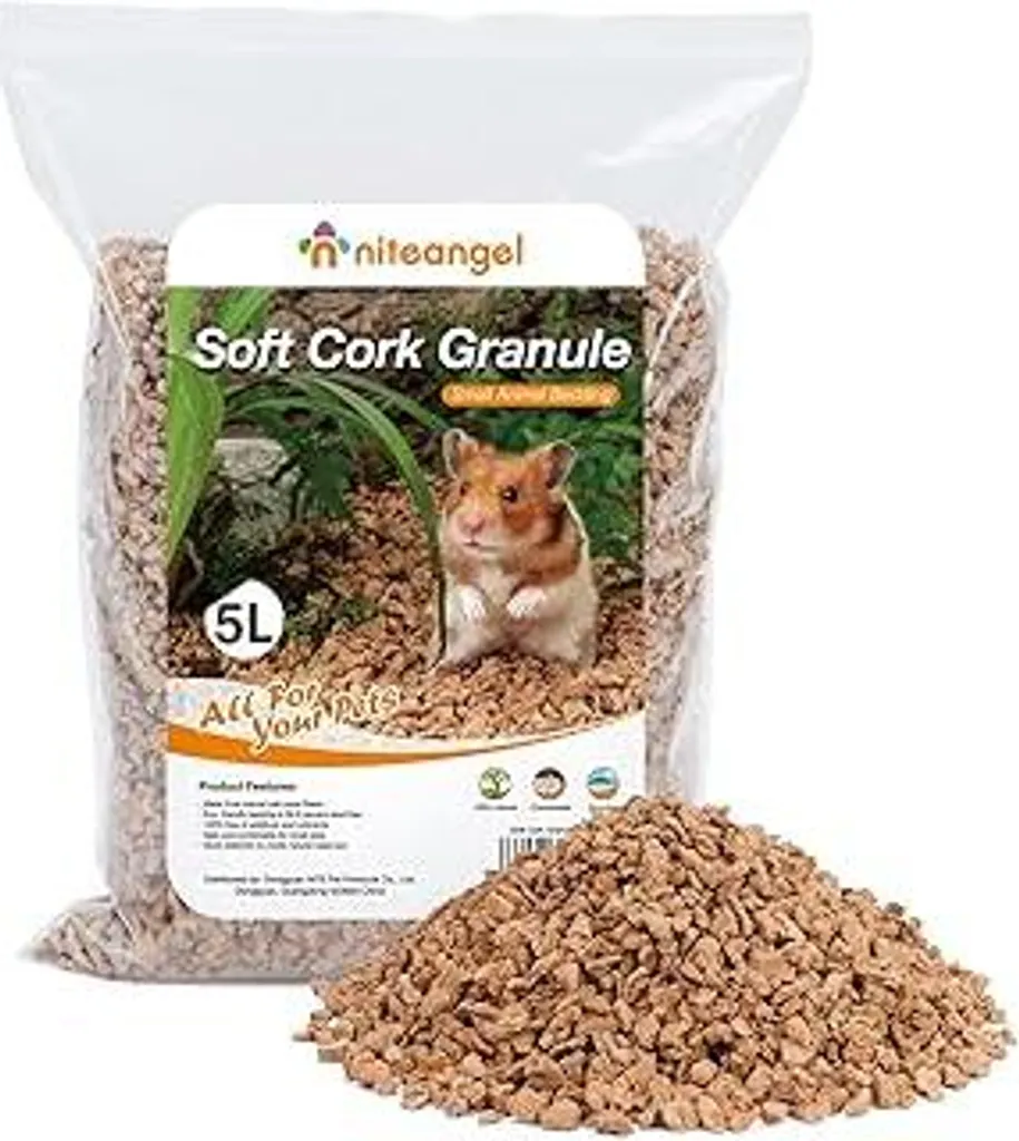 Niteangel Lettiera naturale di cocco per criceti e altri piccoli animali domestici come criceti nani, gerbilli, topi, degu o altri piccoli animali (granuli di quercia 8-10 mm)