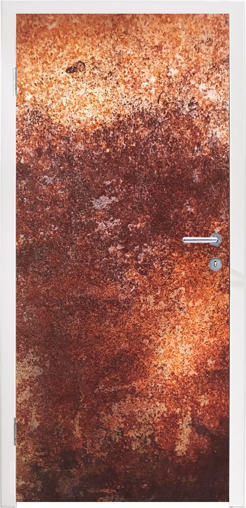 MuchoWow Türtapete Selbstklebende Türfolie Stahl - Metall - Rost 85x205 cm Türposter Türaufkleber Klebefolie Türklebefolie - Türverzierung ...