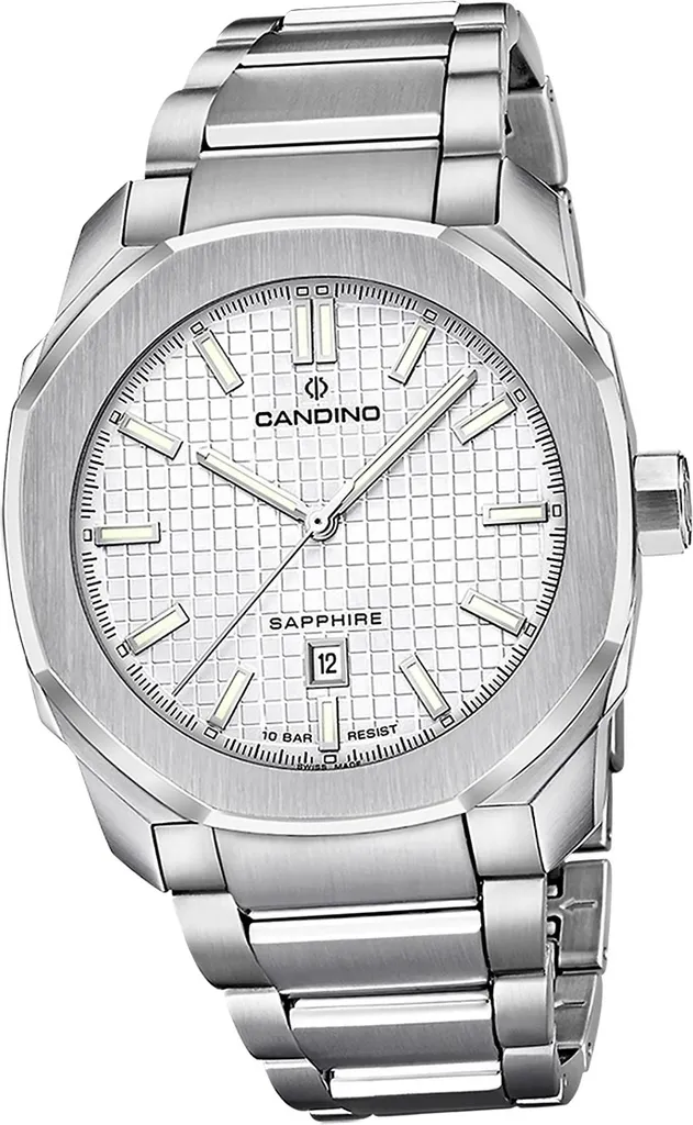 Montre Homme Argentée en Inox Candino Sport avec Cadran Lisible