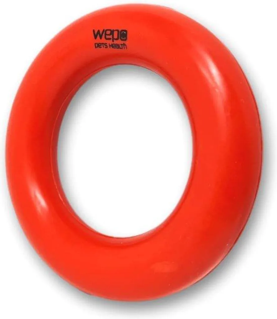 Anneau de jeu pour chien 9 cm rouge - Jouet d'entraînement résistant