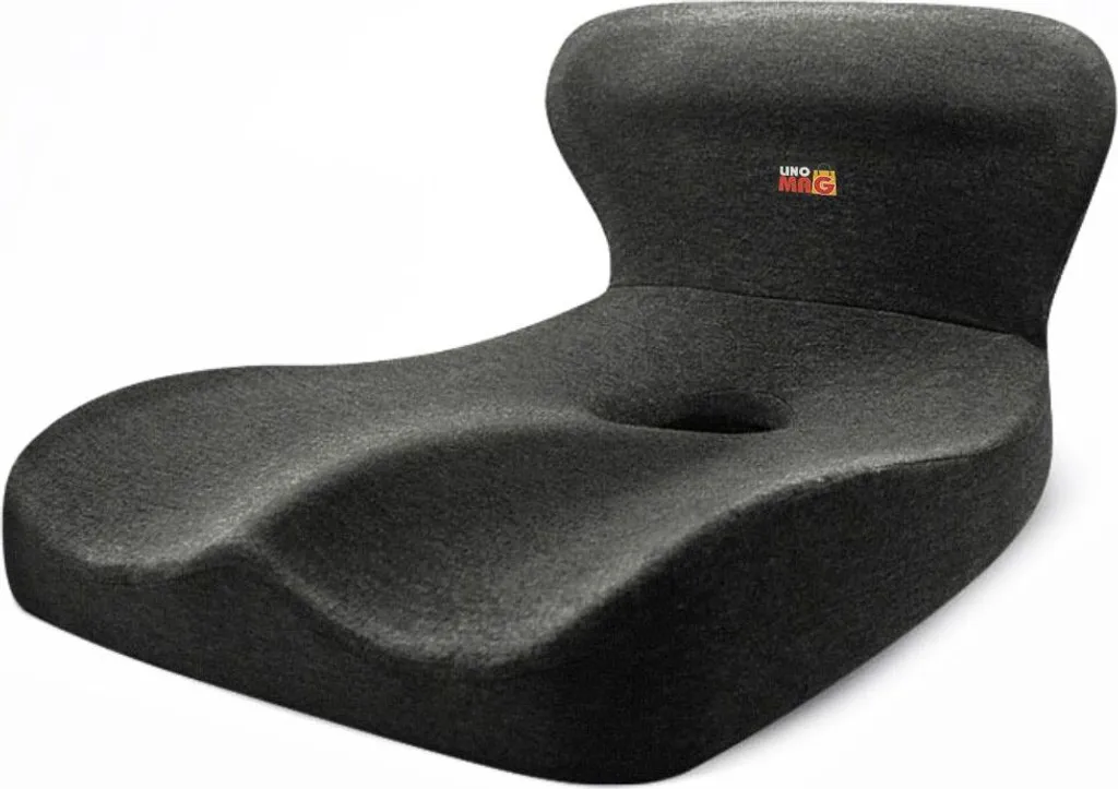 Coussin mémoire de forme avec gel réfrigérant et soutien du coccyx
