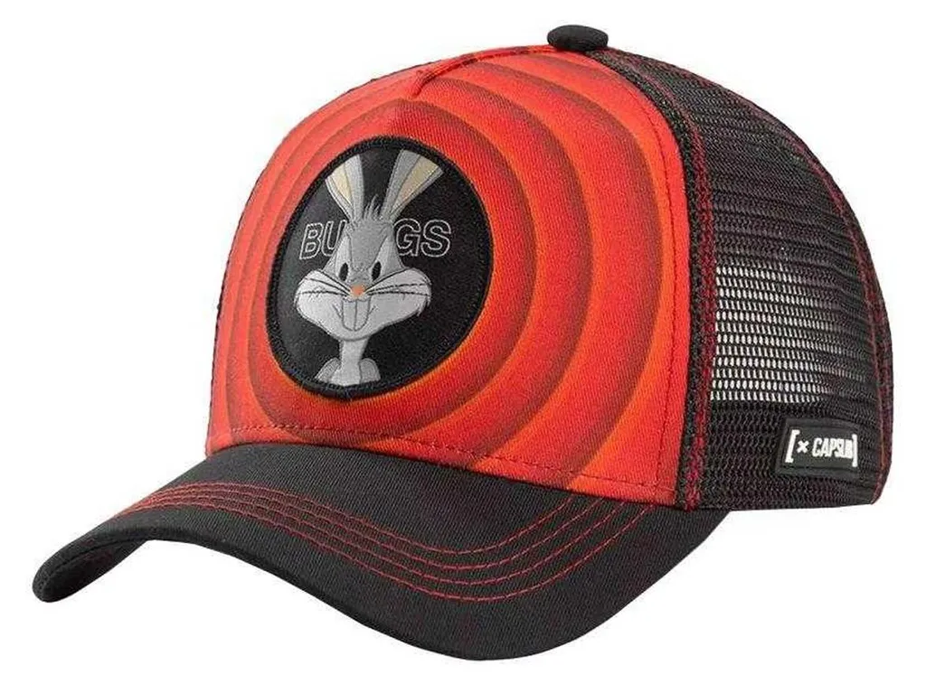 Casquette Looney Tunes PP8995 rouge ajustable avec visière incurvée