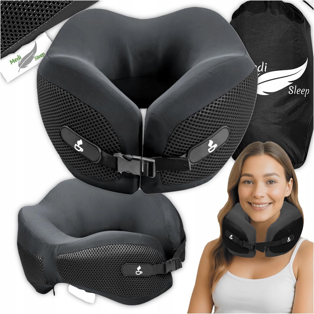 Nackenkissen aus weichem Memory Foam - Reise-Kissen für Produktbild 