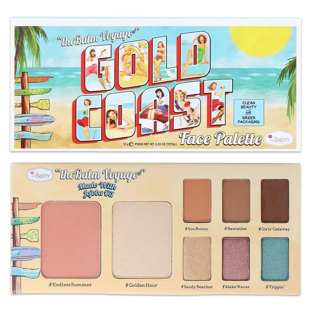 Palette theBalm Gold Coast 10g - Ombretti Pigmentati per Look Sun-Kissed