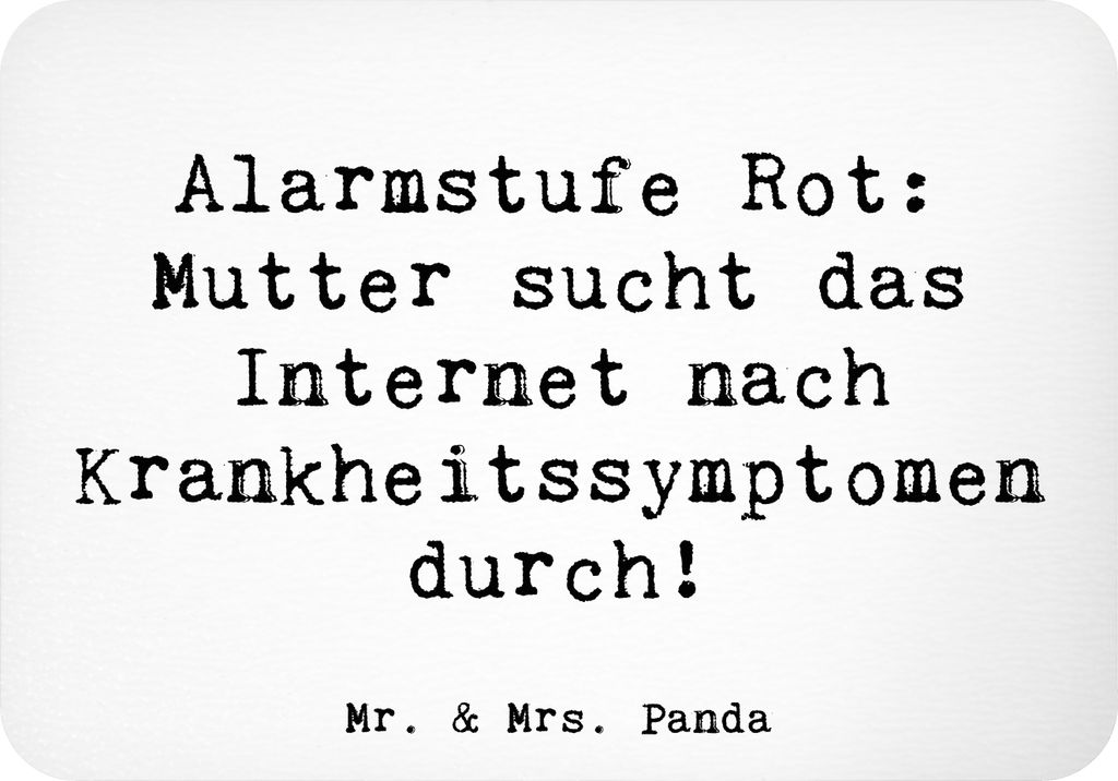Mr. & Mrs. Panda magnet Spruch Mutter Alarmstufe Rot - Weiß - Geschenk, Unterstützung, Dankeschön, zettelhalter, Geburtstage, haftmagnet, Liebe,...