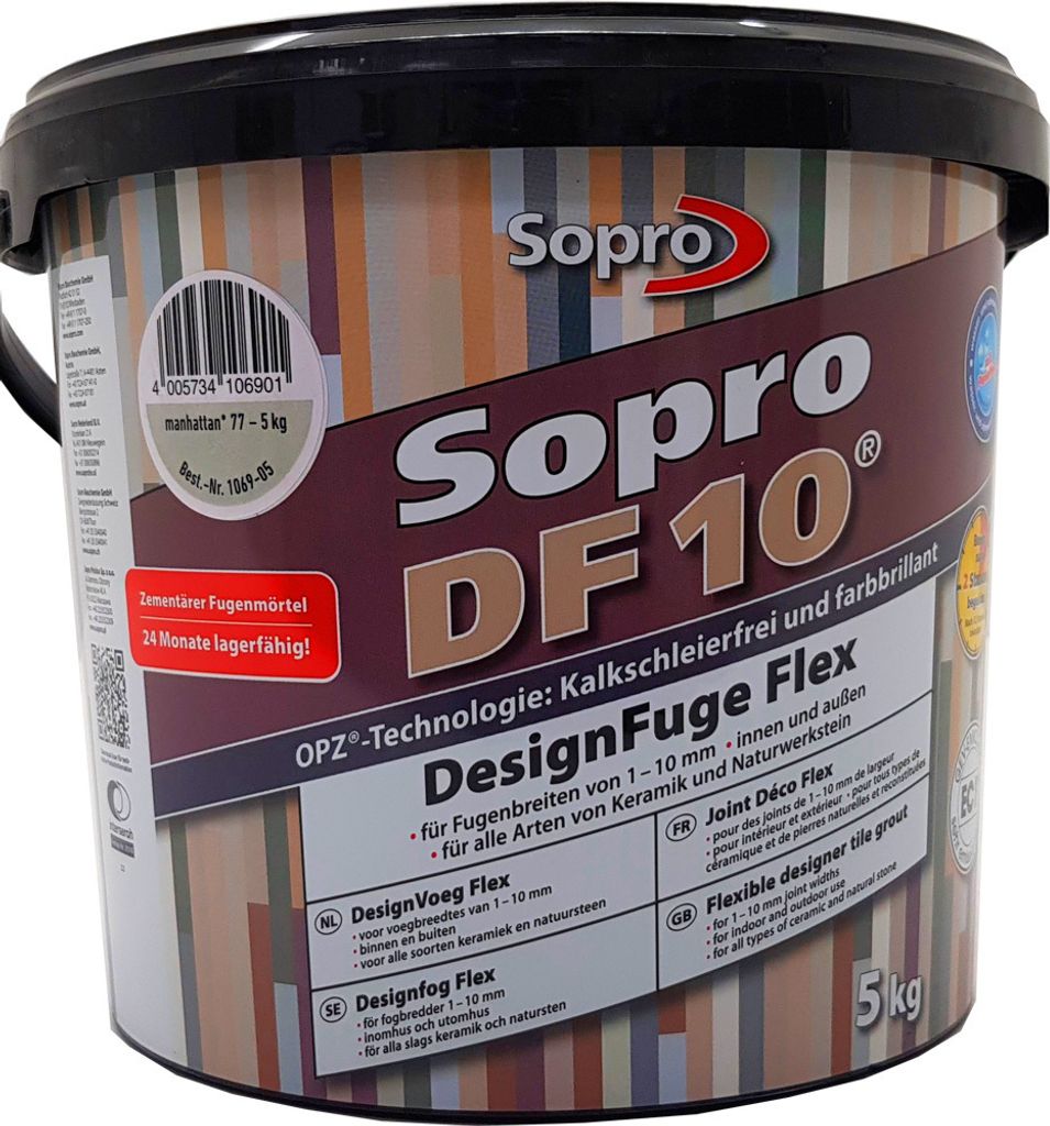 Sopro DF 10 Fliesen 5 kg Design Fuge Fugenmasse Fugenmörtel Produktbild 