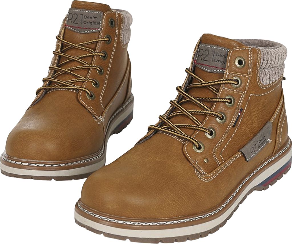 Route 21 Herren 6 Ösen Stiefel DF1655 (41 EU) (Honig)