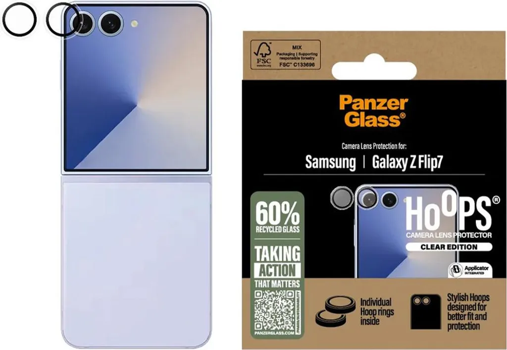 Panzerglass Hoops Samsung Z Flip7: Cerchi in Vetro Temperato Ultra-Resistenti