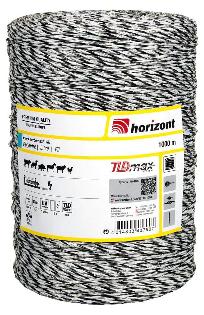 horizont TURBOMAX Litze, 6 Leiter | Weidezaunlitze, Produktbild 