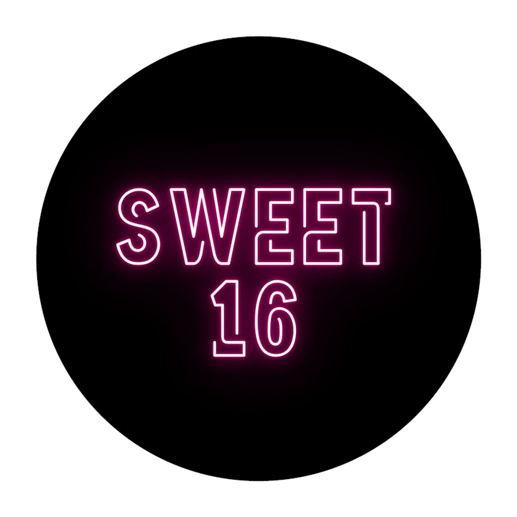 Tortenaufleger Sweet 16 - Geburtstag 20cm Fondant Motiv 1