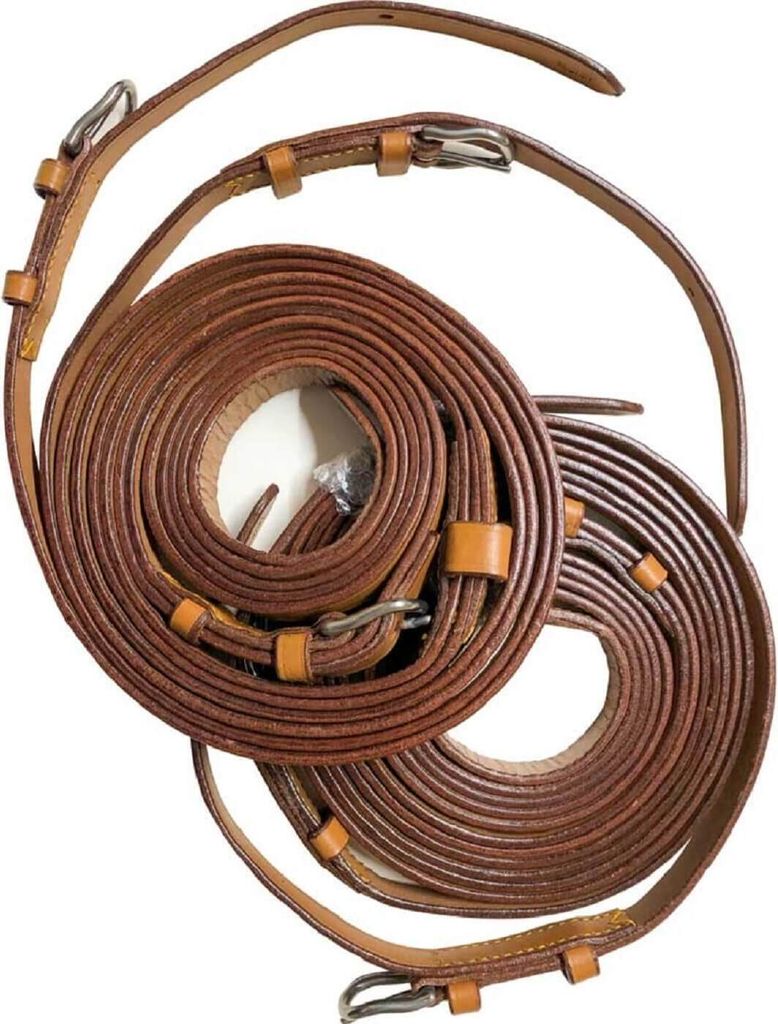 Fahrleine für Zweispänner, Leder Größe (Pferd) - Pony Produktbild 