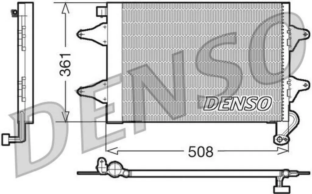 Condenseur DENSO DCN27004 avec sécheur pour Polo 9N et Ibiza 6L OE 6Q0820411B