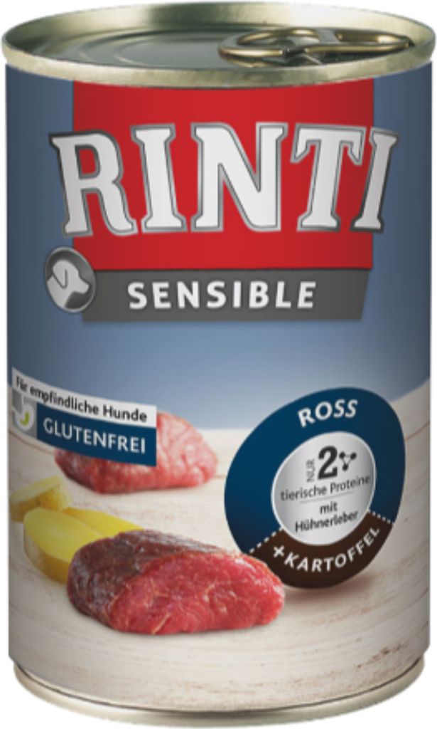 RINTI Sensible Ross, Hühnerleber + Kartoffel 400g, Adult, Produktbild 