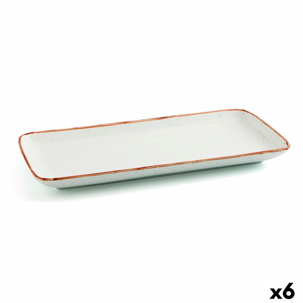 Ariane Terra Rechteckige Beige Keramik-Kochschüssel (36 x 16,5 cm) (6 Stück)