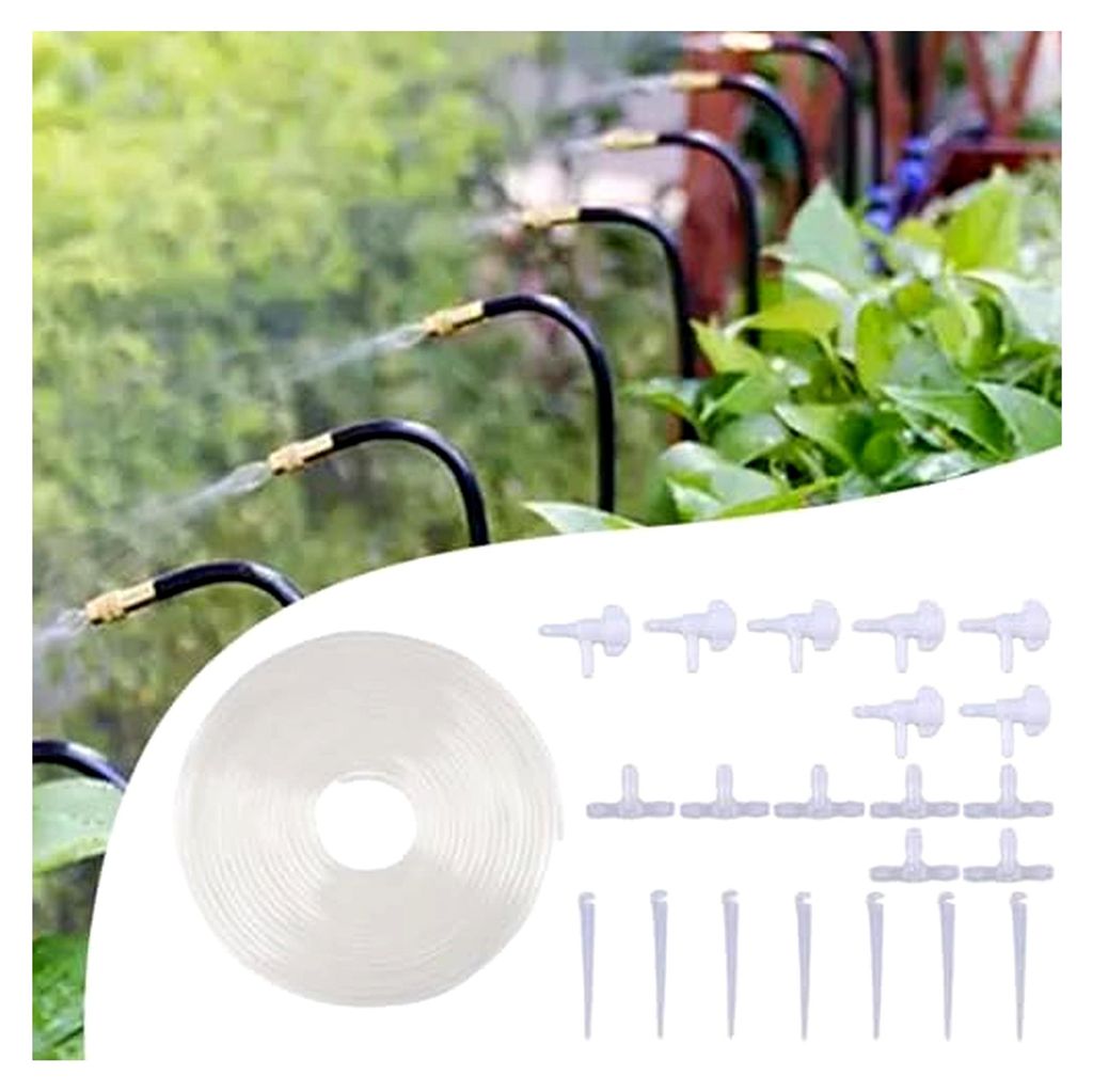 Tropfer für die Tropfbewässerung | 7 Stück automatische Tropfer - Gartenbewässerungssystem mit 7 m Schlauch für Hochbeete, Gewächshäuser, To...