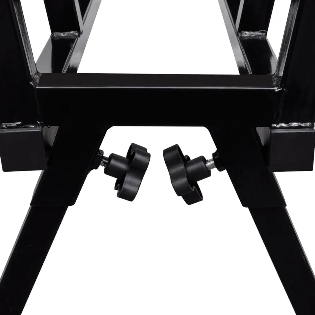 Chevalet de tronçonnage pliable en métal noir pour bois de feu - 5