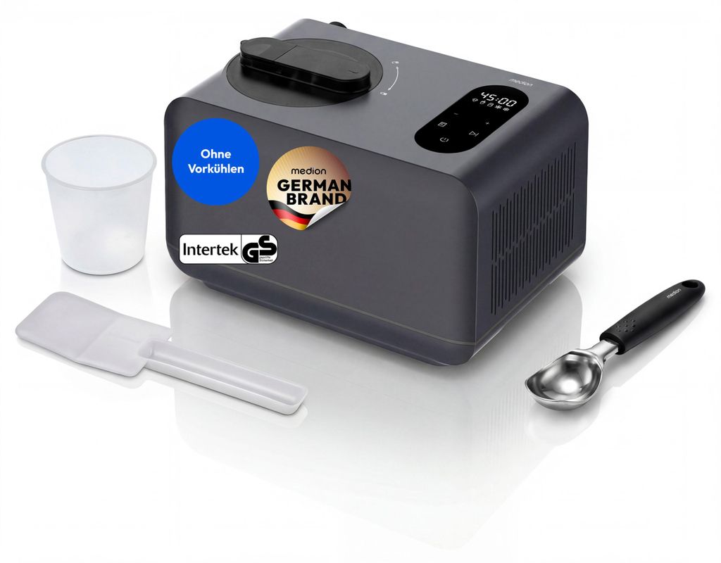 MEDION Eismaschine mit Kompressor - 1,5 Liter, Eiscreme Produktbild 