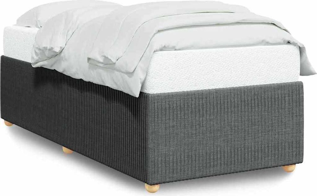 vidaXL Bettgestell ohne Matratze Dunkelgrau 100x200 cm Stoff