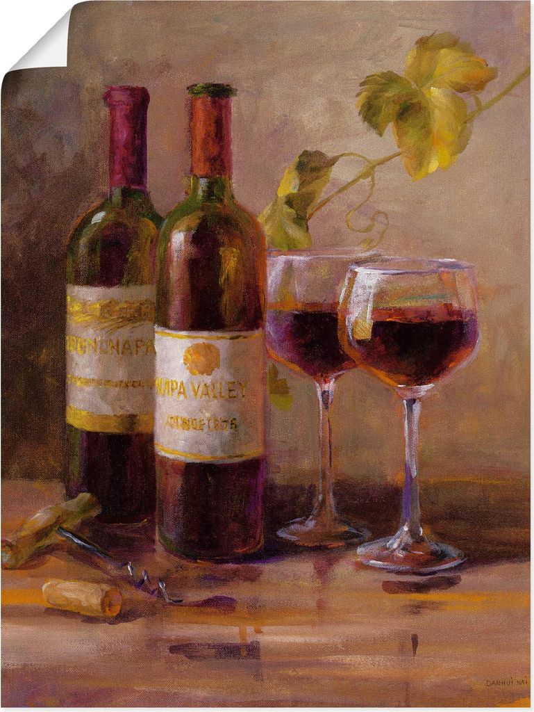 ARTland Poster Offener Wein I Größe: 60x80 cm