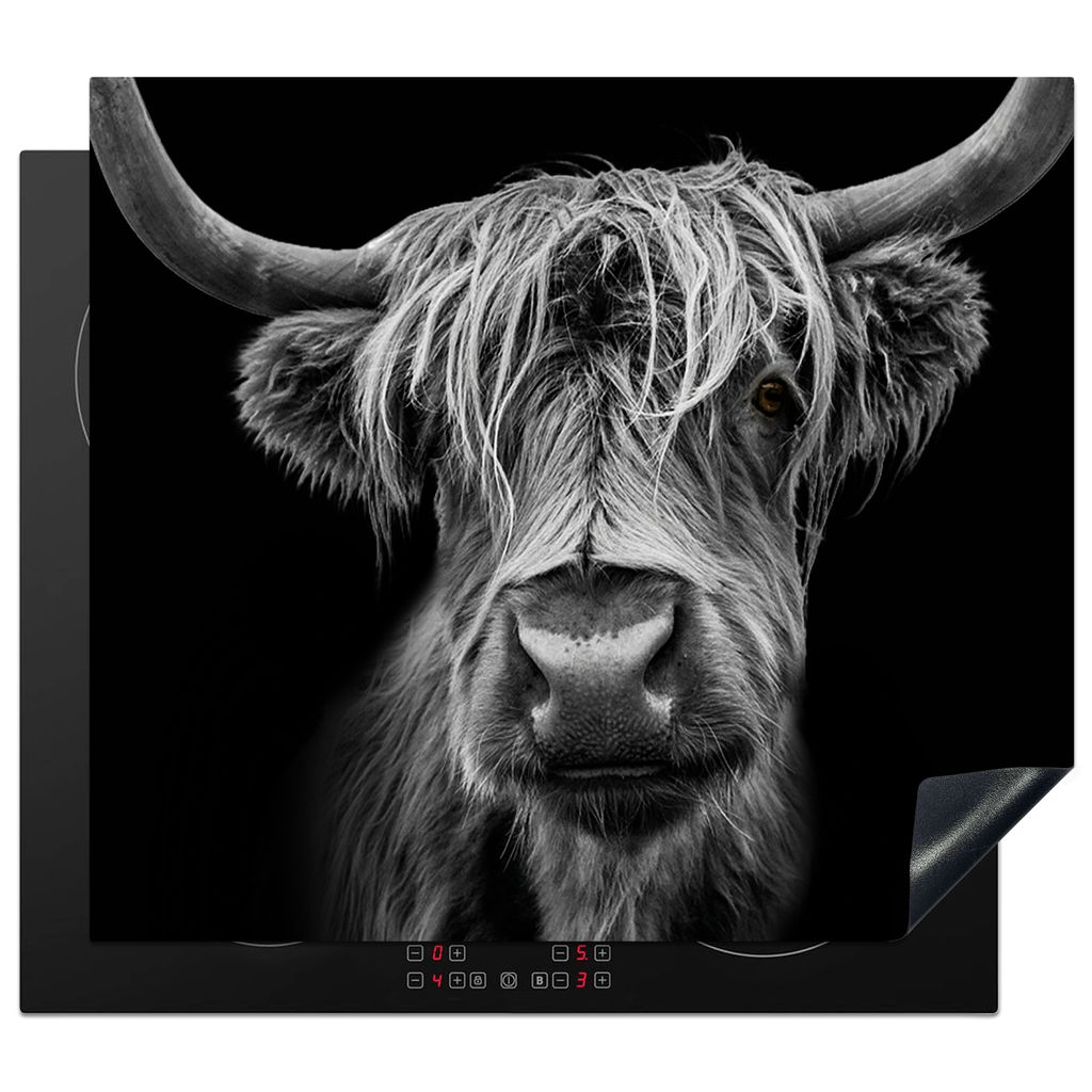MuchoWow Herdabdeckplatte - Induktionsschutz - 60x52 cm - Herdabdeckung Matte von Vinyl - Vergrößert die Arbeitsfläche - Glaskeramikkochfeld-A...
