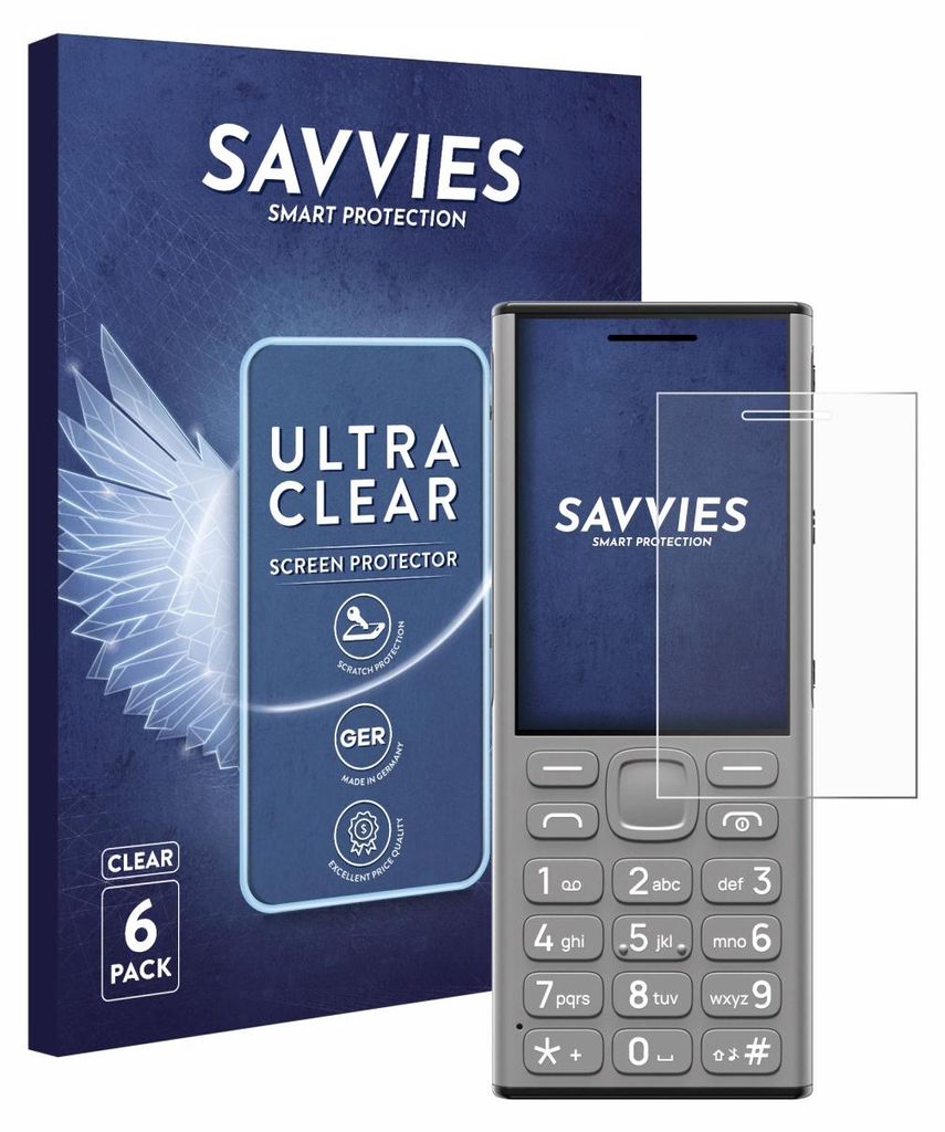 6x Für Nokia 130 Music Schutzfolie Savvies Displayschutz Display Schutz Folie Klar Transparent